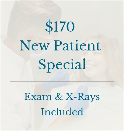 170 dollar new patient special exam and x rays included